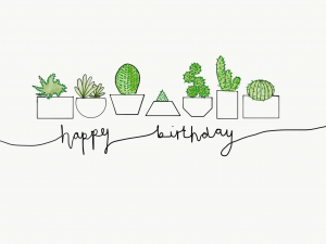 Cacti Birthday Card